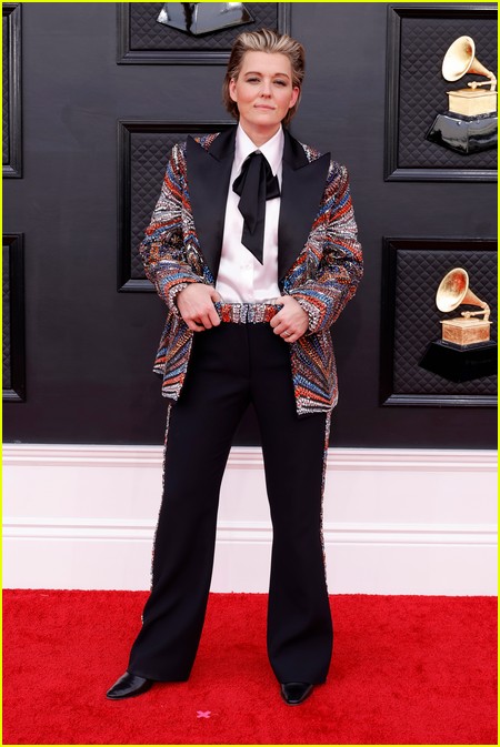 Brandi Carlile on the Grammys 2022 red carpet