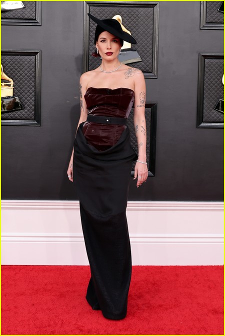 Halsey on the Grammys 2022 red carpet