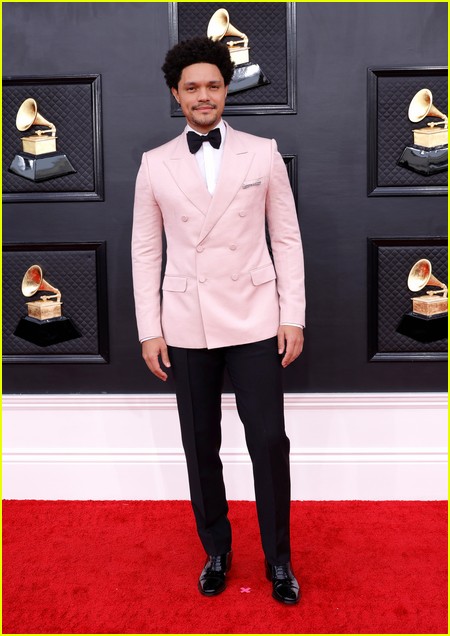 Trevor Noah on the Grammys 2022 red carpet