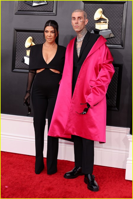 Kourtney Kardashian, Travis Barker on the Grammys 2022 red carpet