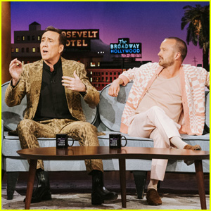 Nicolas Cage Serenades Aaron Paul with a Lullaby on 'The Late Late Show' - Watch Here!