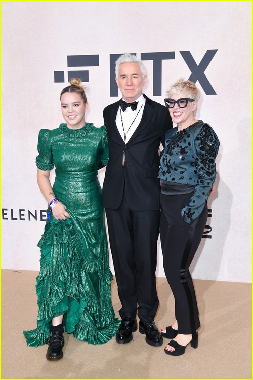 Baz Luhrmann with wife Katherine Martin and daughter Lillian at the amfAR gala in Cannes