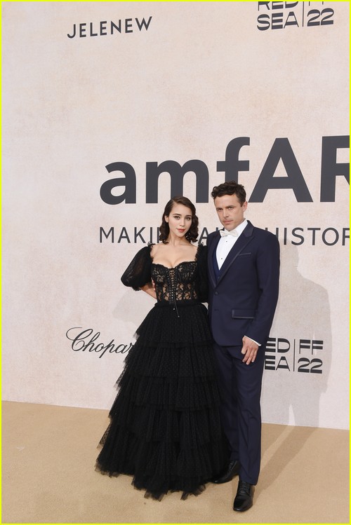 Casey Affleck and Kaylee Cowan at the amfAR Gala in Cannes