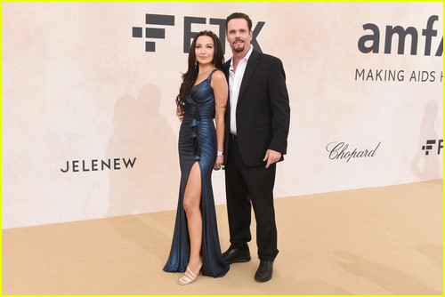 Kevin Dillon and Amy May at the amfAR Cannes Gala