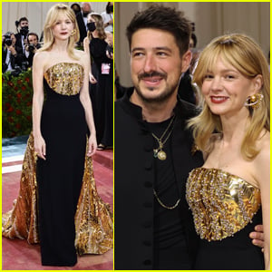 Carey Mulligan Sparkles in a Black & Gold Gown at Met Gala 2022 with Hubby Marcus Mumford