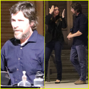 Christian Bale & Wife Sibi Enjoy Dinner with Friends in Brentwood