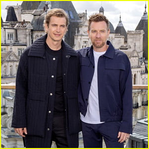 Hayden Christensen & Ewan McGregor Reunite for 'Obi-Wan Kenobi' Photo Call in London!