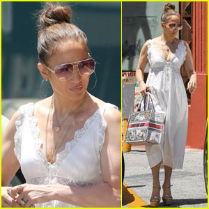 Jennifer Lopez Stops by Vintage Store to Do Some Shopping