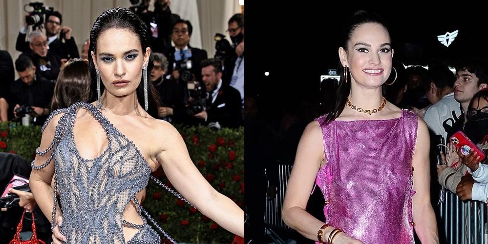 Lily James Wowed in Two Versace Looks for Her Met Gala Night! 2022