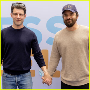 Max Greenfield & Jake Johnson Have Mini 'New Girl' Reunion at Express Yourself 2022