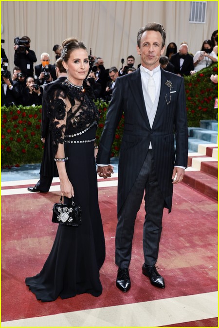 Seth Meyers and wife Alexi Ashe on the 2022 Met Gala red carpet