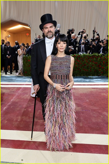 David Harbour, Lily Allen on the 2022 Met Gala red carpet