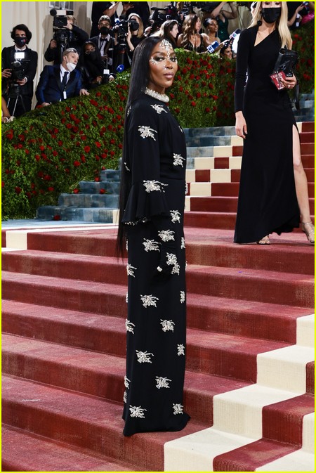 Naomi Campbell on the 2022 Met Gala red carpet
