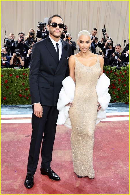 Kim Kardashian and Pete Davidson on the 2022 Met Gala red carpet