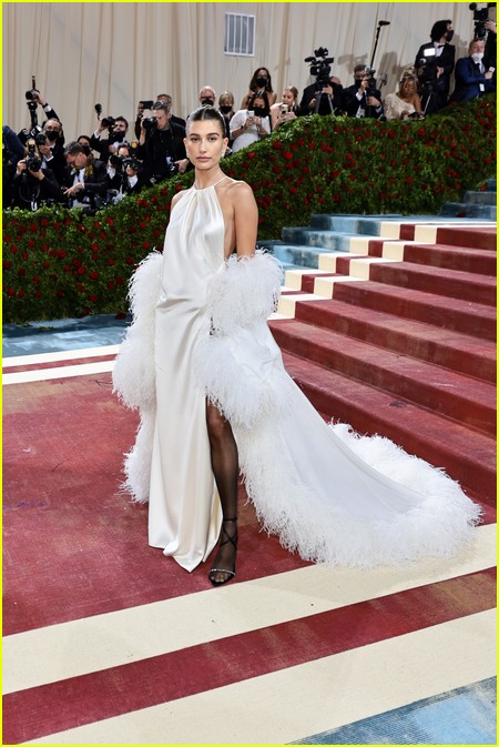 Hailey Bieber on the 2022 Met Gala red carpet