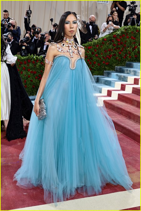 Quannah Chasinghorse on the 2022 Met Gala red carpet