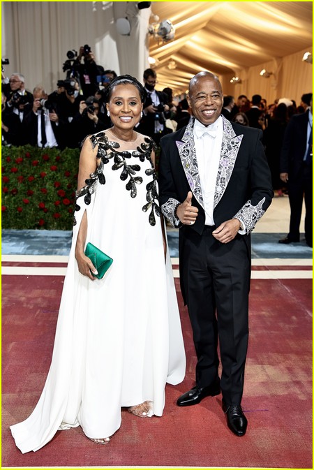 NYC Mayor Eric Adams and partner Tracey Collins on the 2022 Met Gala red carpet