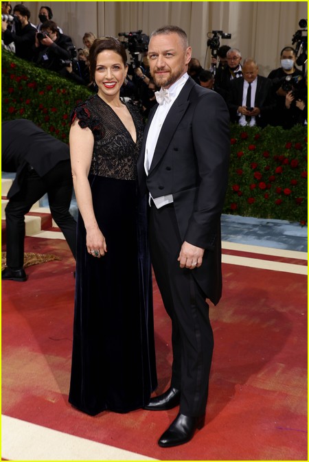 James McAvoy and wife Lisa Liberati  on the 2022 Met Gala red carpet