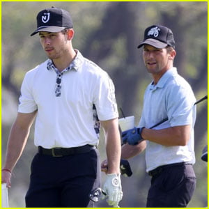 Nick Jonas Spends the Day Playing Golf with Close Pal Daren Kagasoff