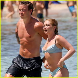 Florence Pugh Reacts to Internet's Response To These Will Poulter Beach Photos