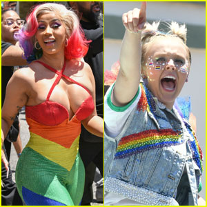 Cardi B & JoJo Siwa Have Tons of Fun at West Hollywood's Pride Parade!
