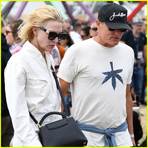 Cate Blanchett Meets Up With Woody Harrelson at Glastonbury Festival