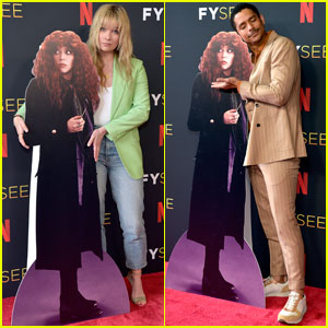Annie Murphy & Charlie Barnett Pose with Cardboard Cutout of Natasha Lyonne at 'Russian Doll' FYC Event
