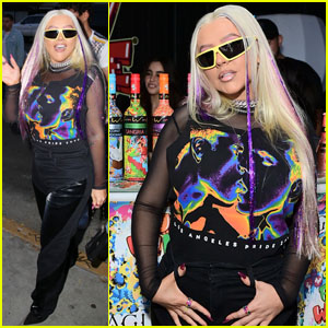 Christina Aguilera Is All Smiles As She Arrives at Her Fun Wine Pop-Up in L.A.
