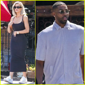 Khloe Kardashian Meets Up with Ex Tristan Thompson for Pre-Father's Day Lunch