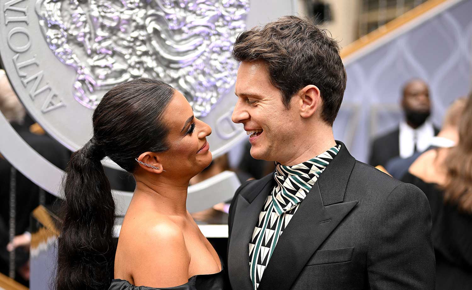 BFFs Lea Michele & Jonathan Groff Walk Tonys Carpet Together Ahead of