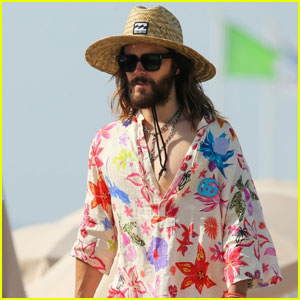 Jared Leto Wears Colorful Shirt & Straw Hat During Day Out in St. Tropez