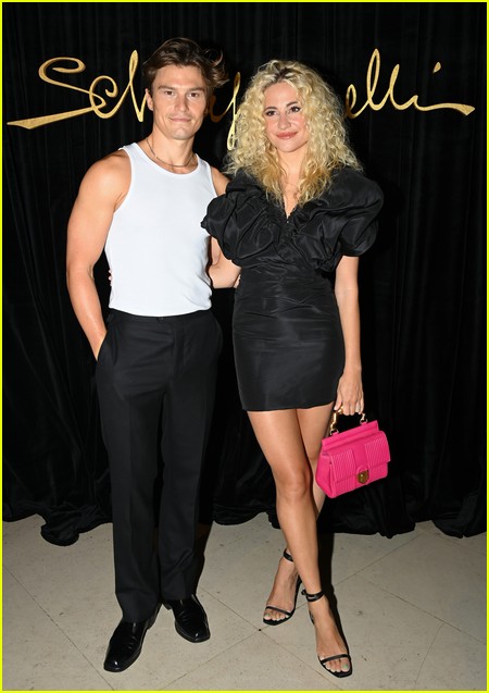 Oliver Cheshire and Pixie Lott at the Schiaparelli show in Paris