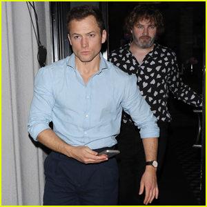 Taron Egerton Grabs Dinner with Friends During a Night Out in L.A.