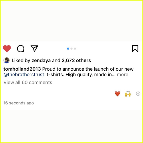 Tom Holland instagram liked by Zendaya