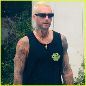 Adam Levine Shows Off Bleached Blonde Hair & Tattoos During Walk Around  Miami Beach Adam Levine Shows Off Bleached Blonde Hair & Tattoos During  Walk Around Miami Beach | Adam Levine |