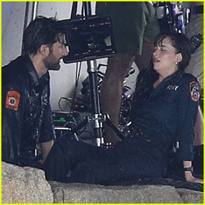 Dakota Johnson & Adam Scott Film Intense Car Crash Scene for 'Madame Web'