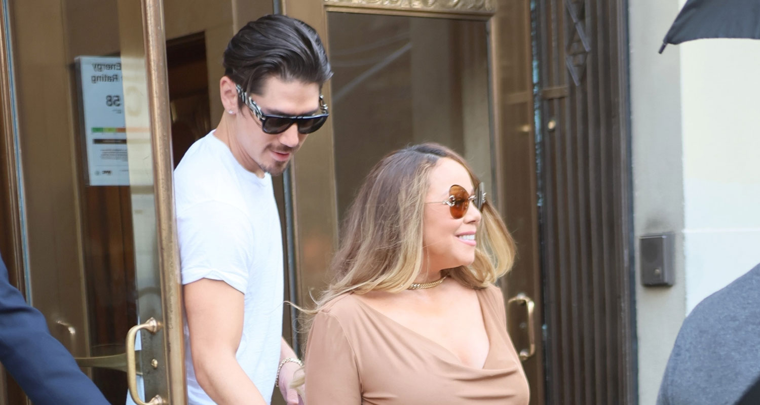 Mariah Carey Carries Butterfly-Print Hand Fan During NYC Outing with Boyfri...