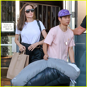 Angelina Jolie Goes Shopping for Pets Supplies with Son Pax, 18