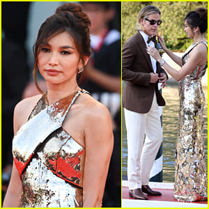 Gemma Chan Quickly Fixes Chris Pine's Outfit Before The 'Don't Worry Darling' Premiere