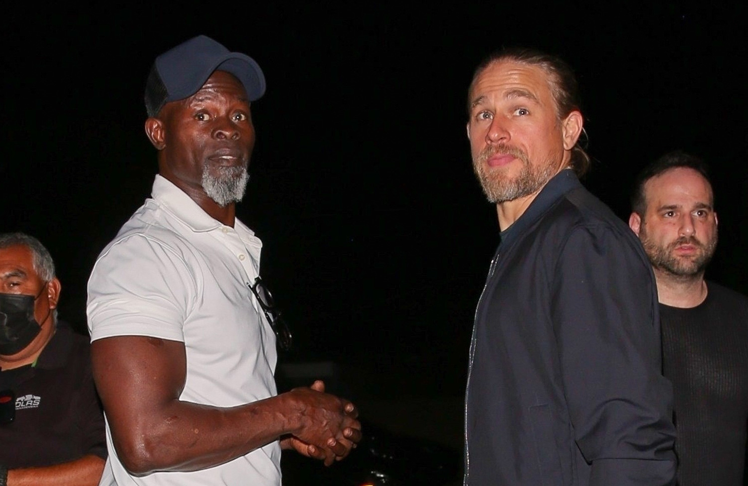  Rebel Moon Co Stars Charlie Hunnam Djimon Hounsou Spotted Getting 