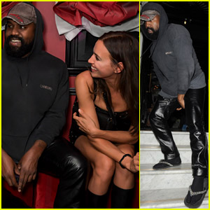 Kanye West Reunites with Irina Shayk, Comments on His Bedazzled Flip Flop Look