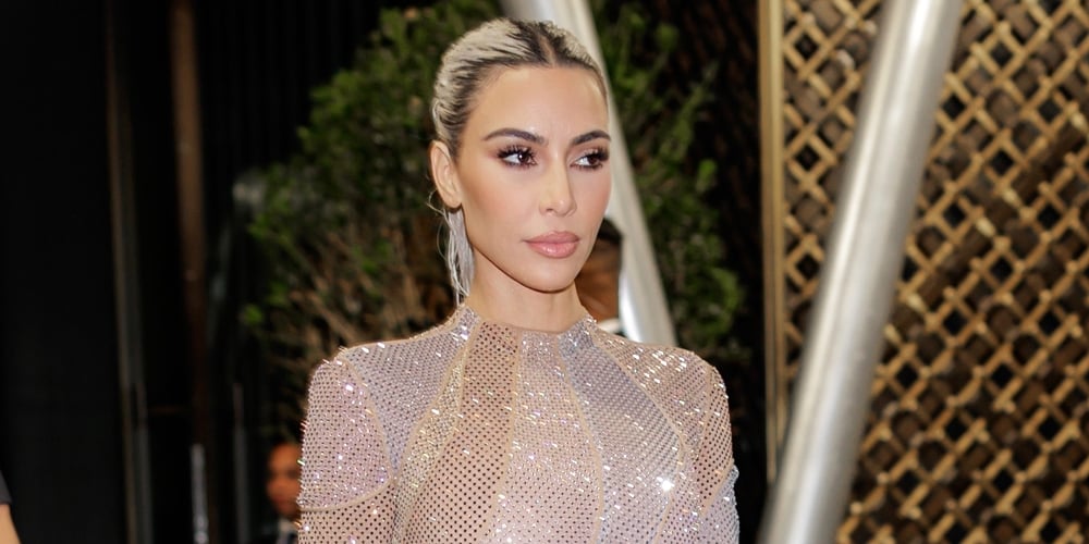Kim Kardashian Wears Sheer Sparkling Dress For Fendi’s NYFW Dinner