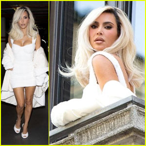 Kim Kardashian Arrives at Dolce & Gabbana Headquarters Ahead of Milan Fashion Show