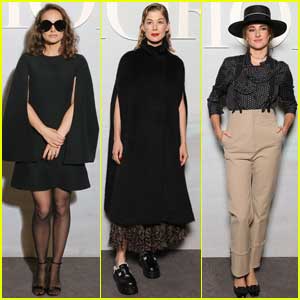 Natalie Portman, Rosamund Pike, & Shailene Woodley Step Out in Style for Dior Fashion Show