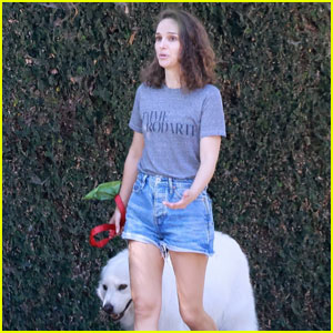 Natalie Portman Takes Her Dog for a Walk After Production for Apple TV+ Ser...
