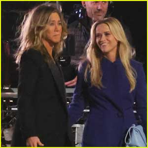 Jennifer Aniston & Reese Witherspoon Spend Late Night on Set Filming 'The Morning Show' Season Three