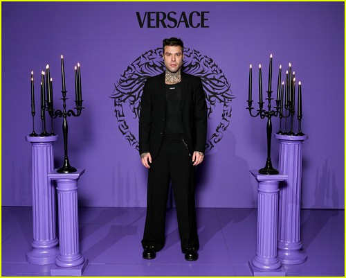 Fedez at the Versace Milan show
