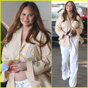 Chrissy Teigen Flashes Her Pregnant Belly While Out Shopping in L.A.