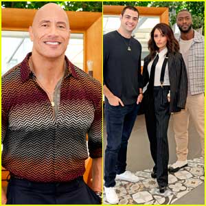 Dwayne Johnson & His 'Black Adam' Co-Stars Step Out to Promote DC Film in L.A.