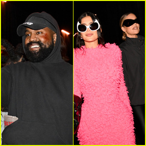 Kanye West Brings His Kids to Balenciaga Fashion Show, Walks Muddy Runway in Front of Kylie Jenner &amp; Khloe Kardashian